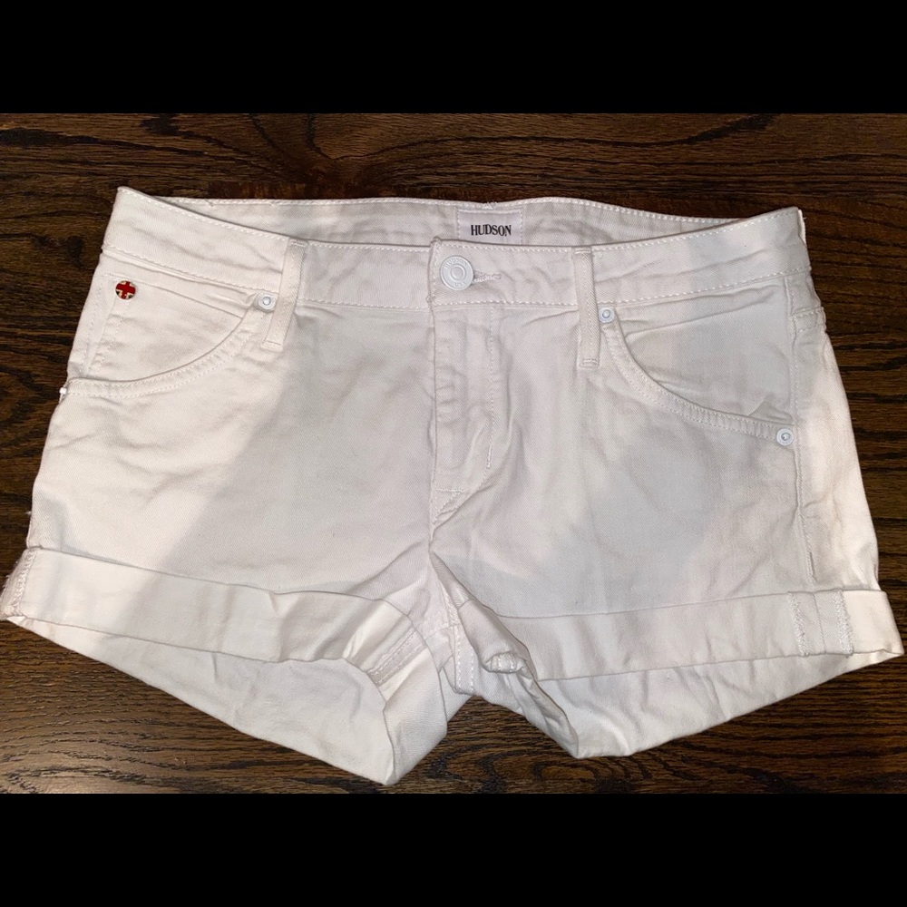 Hudson White Jean Shorts